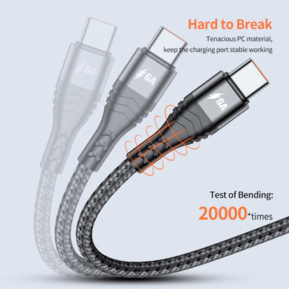 ENKAY 3-in-1 6A USB to Type-C / 8 Pin / Micro USB Multifunction Fast Charging Cable, 1m, 2m