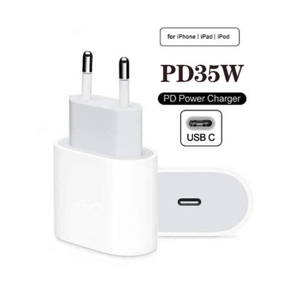 PD35W USB-C / Type-C Port Charger for iPhone / iPad Series, EU Plug, EU Plug