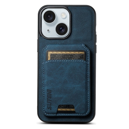 Suteni H02 Litchi Leather Card Wallet Stand Back Phone Case, For iPhone 16e, For iPhone 16 Pro Ma...