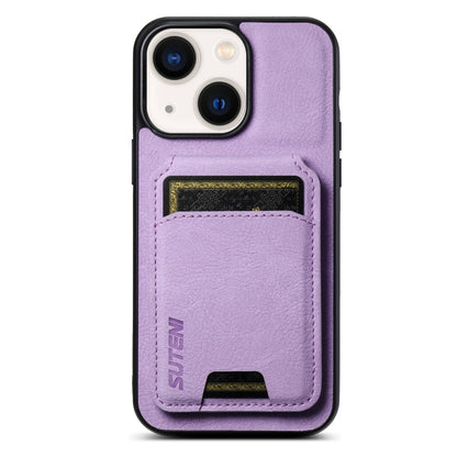 Suteni H02 Litchi Leather Card Wallet Stand Back Phone Case, For iPhone 16e, For iPhone 16 Pro Ma...