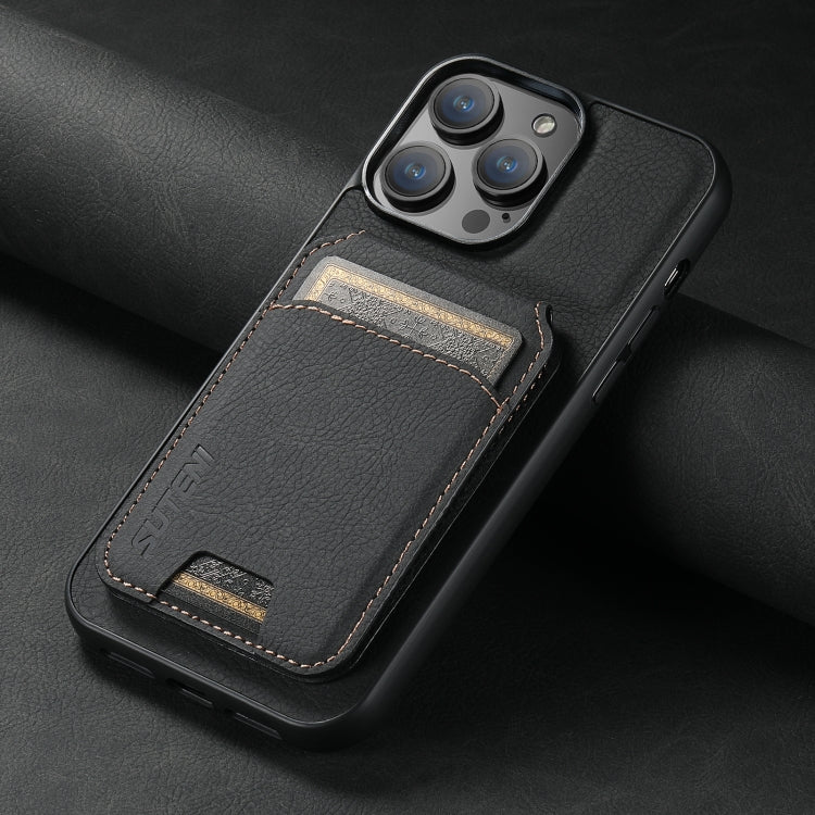 Suteni H02 Litchi Leather Card Wallet Stand Back Phone Case, For iPhone 11, For iPhone 11 Pro����...