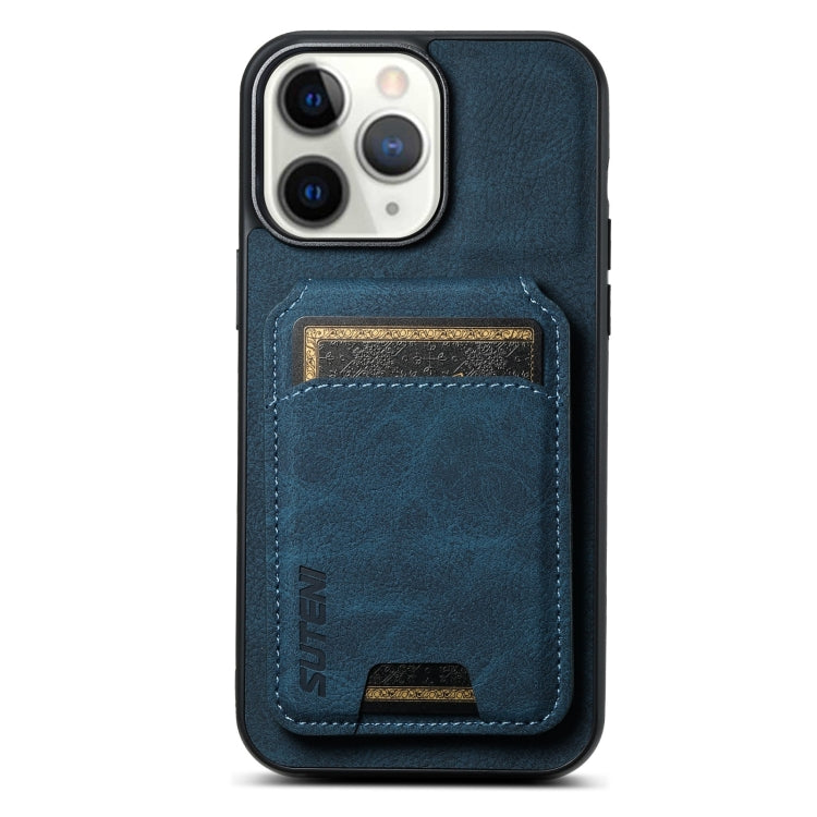 Suteni H02 Litchi Leather Card Wallet Stand Back Phone Case, For iPhone 11, For iPhone 11 Pro����...