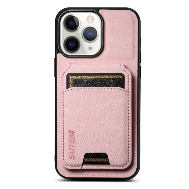 Suteni H02 Litchi Leather Card Wallet Stand Back Phone Case, For iPhone 11, For iPhone 11 Pro����...