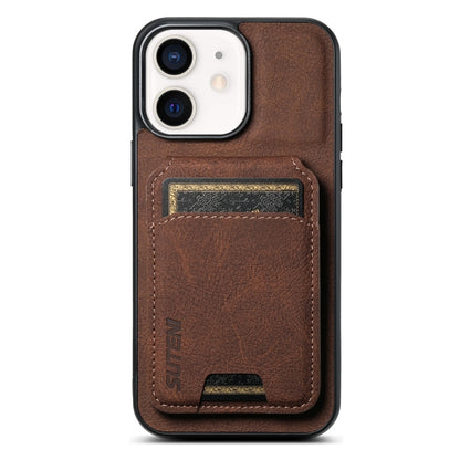 Suteni H02 Litchi Leather Card Wallet Stand Back Phone Case, For iPhone 16e, For iPhone 16 Pro Ma...