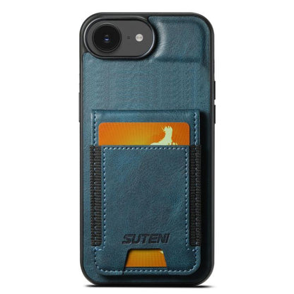 Suteni H03 Oil Wax Leather Wallet Stand Back Phone Case