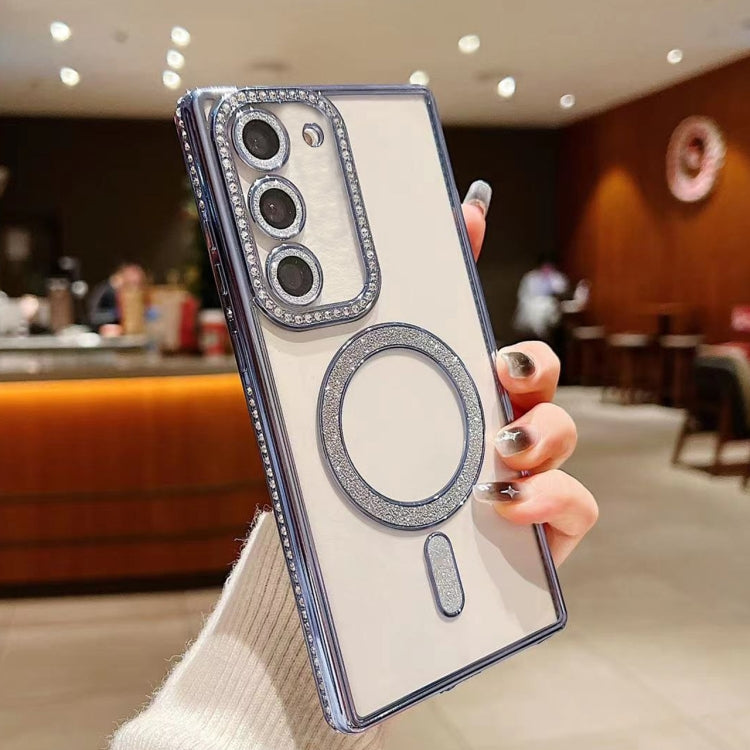Diamond Gradient Plated MagSafe TPU Phone Case, For Samsung Galaxy S25 5G������������������������...