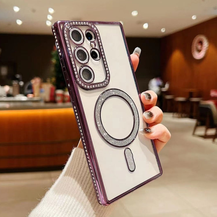 Diamond Gradient Plated MagSafe TPU Phone Case, For Samsung Galaxy S25 5G������������������������...