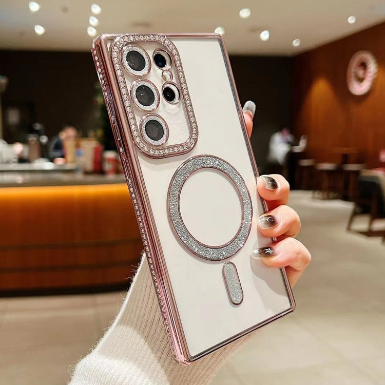 Diamond Gradient Plated MagSafe TPU Phone Case, For Samsung Galaxy S25 5G������������������������...