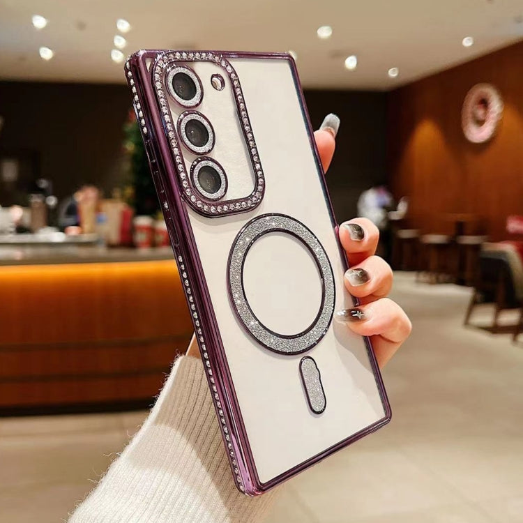 Diamond Gradient Plated MagSafe TPU Phone Case, For Samsung Galaxy S25 5G������������������������...