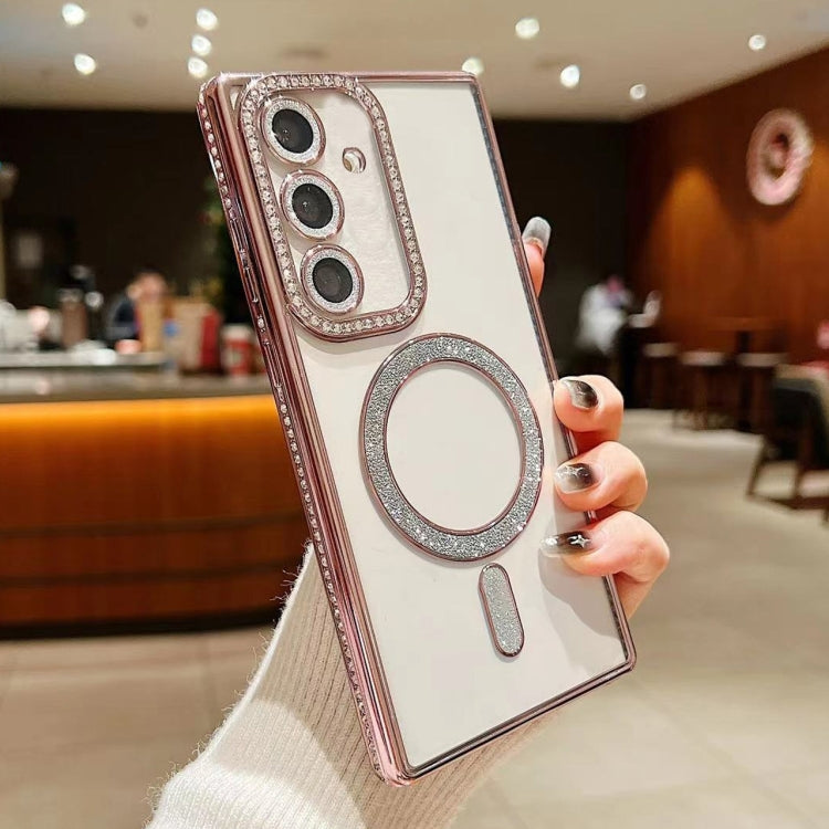 Diamond Gradient Plated MagSafe TPU Phone Case, For Samsung Galaxy S25 5G������������������������...
