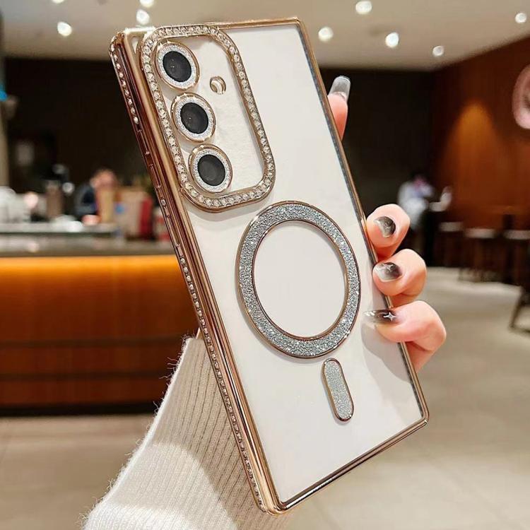 Diamond Gradient Plated MagSafe TPU Phone Case, For Samsung Galaxy S25 5G������������������������...