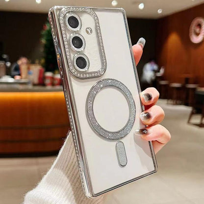 Diamond Gradient Plated MagSafe TPU Phone Case, For Samsung Galaxy S25 5G������������������������...