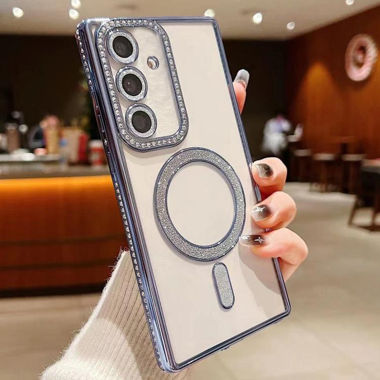 Diamond Gradient Plated MagSafe TPU Phone Case, For Samsung Galaxy S25 5G������������������������...