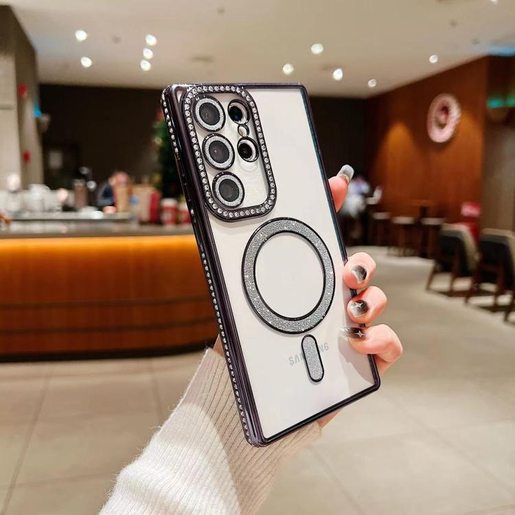 Diamond Gradient Plated MagSafe TPU Phone Case, For Samsung Galaxy S25 5G������������������������...