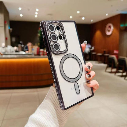 Diamond Gradient Plated MagSafe TPU Phone Case