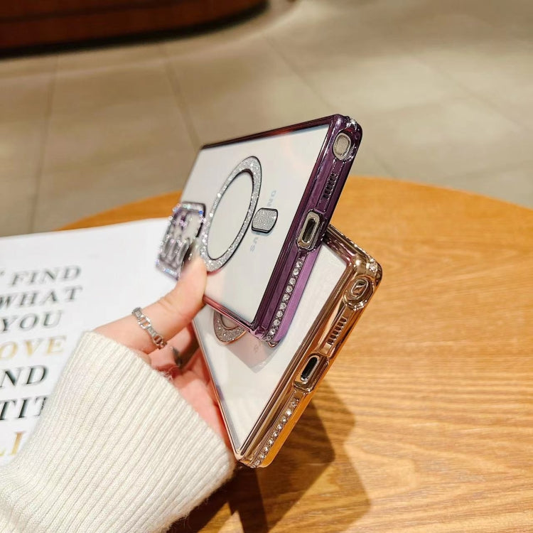 Diamond Gradient Plated MagSafe TPU Phone Case, For Samsung Galaxy S25 5G������������������������...