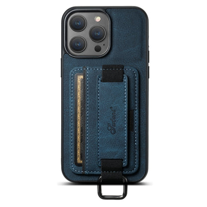 Suteni H13 Litchi Leather Wrist Strap Wallet Back Phone Case, For iPhone 16e, For iPhone 16 Pro M...