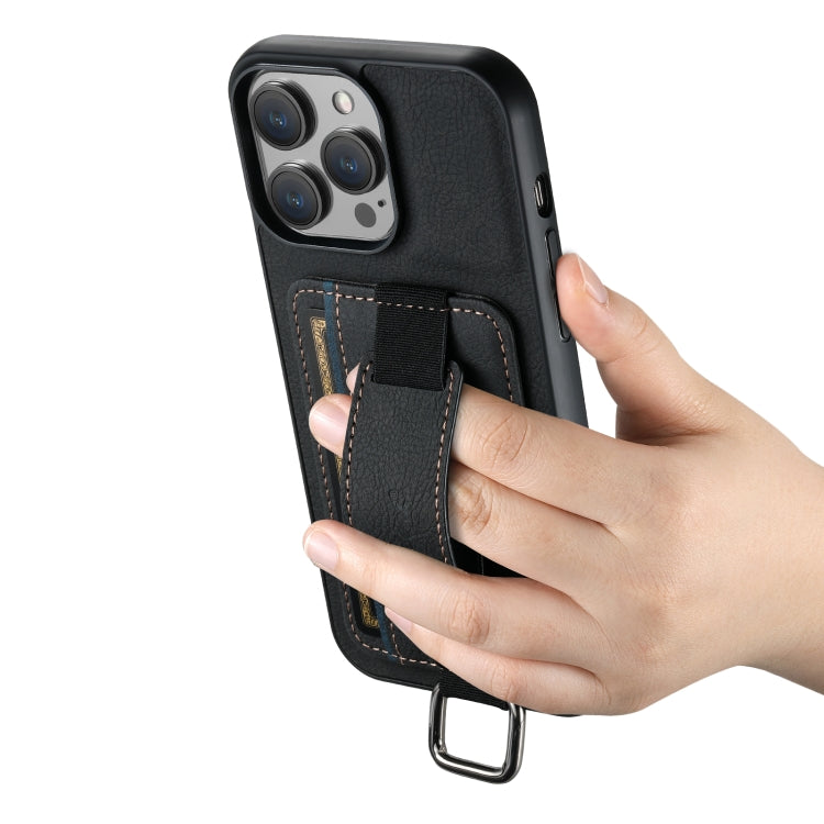Suteni H13 Litchi Leather Wrist Strap Wallet Back Phone Case, For iPhone 11, For iPhone 11 Pro���...