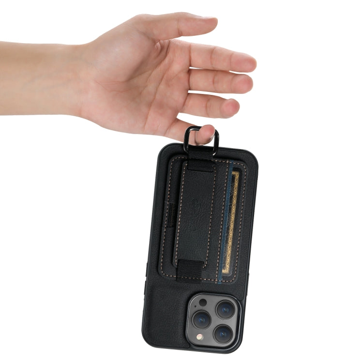 Suteni H13 Litchi Leather Wrist Strap Wallet Back Phone Case, For iPhone 11, For iPhone 11 Pro���...