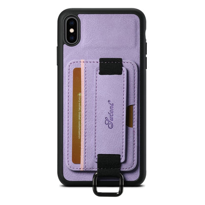 Suteni H13 Litchi Leather Wrist Strap Wallet Back Phone Case, For iPhone 11, For iPhone 11 Pro���...