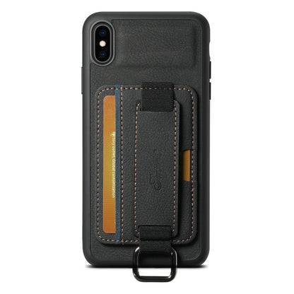 Suteni H13 Litchi Leather Wrist Strap Wallet Back Phone Case, For iPhone 11, For iPhone 11 Pro���...