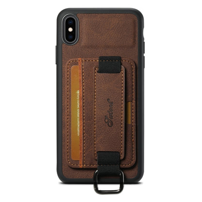 Suteni H13 Litchi Leather Wrist Strap Wallet Back Phone Case, For iPhone 11, For iPhone 11 Pro���...