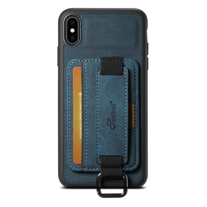 Suteni H13 Litchi Leather Wrist Strap Wallet Back Phone Case, For iPhone 11, For iPhone 11 Pro���...