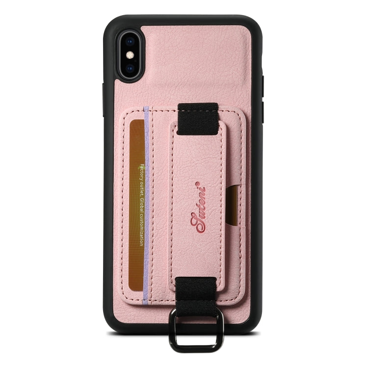 Suteni H13 Litchi Leather Wrist Strap Wallet Back Phone Case, For iPhone 11, For iPhone 11 Pro���...
