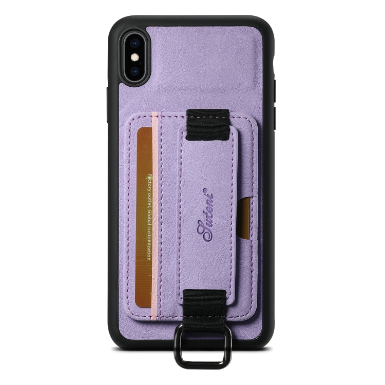 Suteni H13 Litchi Leather Wrist Strap Wallet Back Phone Case, For iPhone 11, For iPhone 11 Pro���...