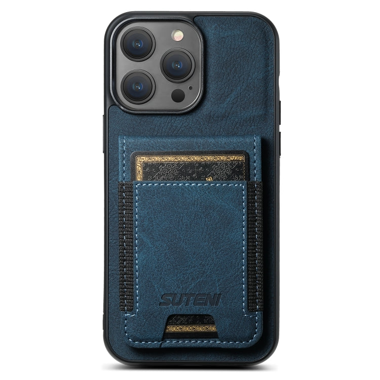 Suteni H03 Litchi Leather Card Bag Stand Back Phone Case, For iPhone 16e, For iPhone 16 Pro Max��...