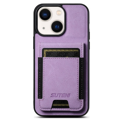 Suteni H03 Litchi Leather Card Bag Stand Back Phone Case, For iPhone 16e, For iPhone 16 Pro Max��...