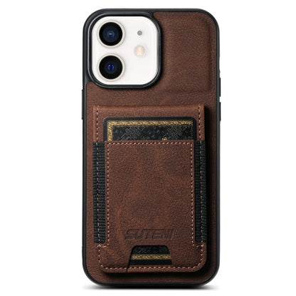 Suteni H03 Litchi Leather Card Bag Stand Back Phone Case, For iPhone 16e, For iPhone 16 Pro Max��...