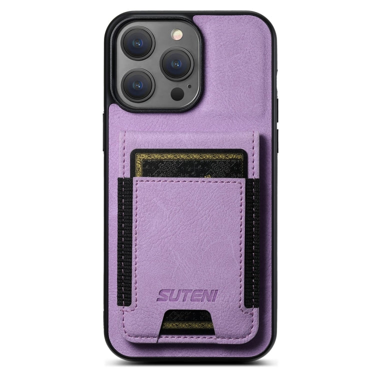 Suteni H03 Litchi Leather Card Bag Stand Back Phone Case, For iPhone 16e, For iPhone 16 Pro Max��...