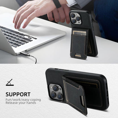 Suteni H03 Litchi Leather Card Bag Stand Back Phone Case, For iPhone 16e, For iPhone 16 Pro Max��...