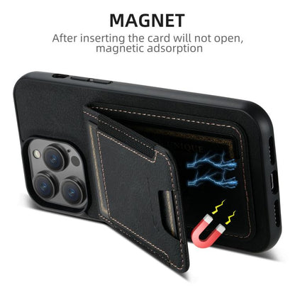 Suteni H03 Litchi Leather Card Bag Stand Back Phone Case, For iPhone 16e, For iPhone 16 Pro Max��...