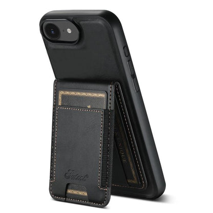 Suteni H17 Oil Eax Leather MagSafe Detachable Wallet Phone Case