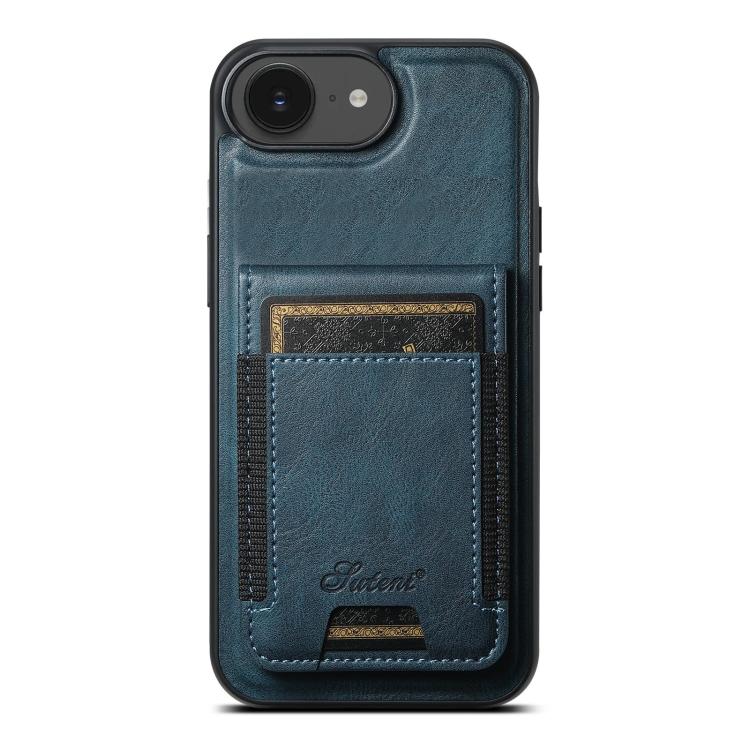Suteni H17 Oil Eax Leather MagSafe Detachable Wallet Phone Case