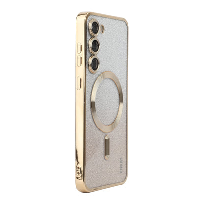 ENKAY Hat-Prince Magnetic Glitter Plated TPU Phone Case with Lens Film, For Samsung Galaxy S25 5G...