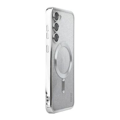ENKAY Hat-Prince Magnetic Glitter Plated TPU Phone Case with Lens Film, For Samsung Galaxy S25 5G...
