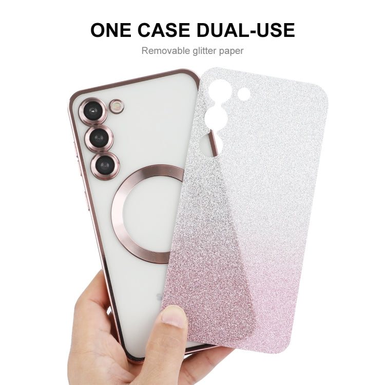 ENKAY Hat-Prince Magnetic Glitter Plated TPU Phone Case with Lens Film, For Samsung Galaxy S25 5G...