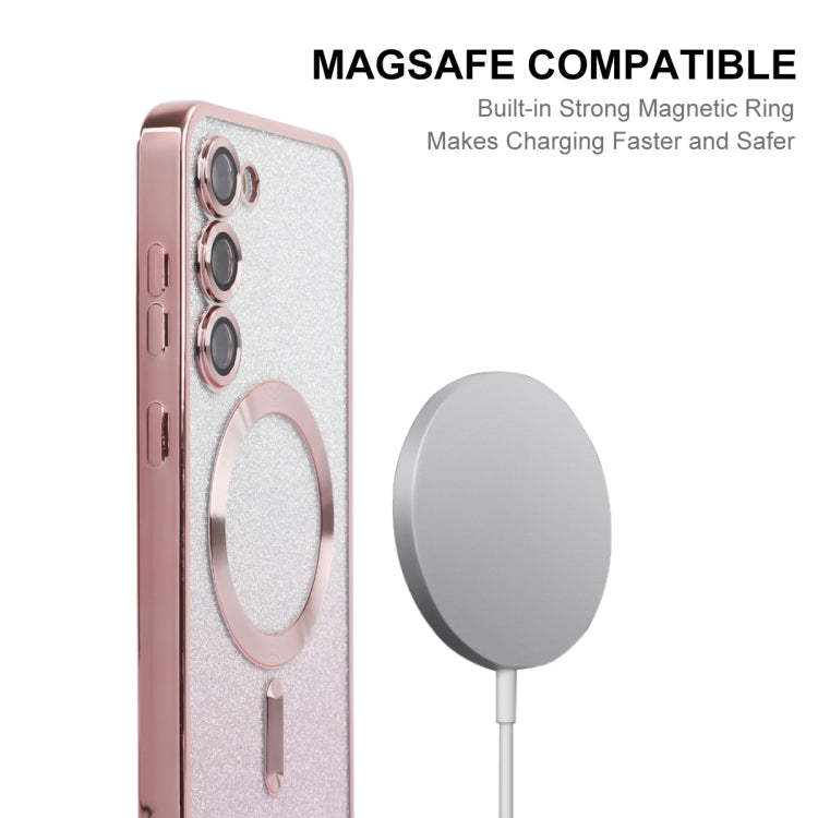 ENKAY Hat-Prince Magnetic Glitter Plated TPU Phone Case with Lens Film, For Samsung Galaxy S25 5G...