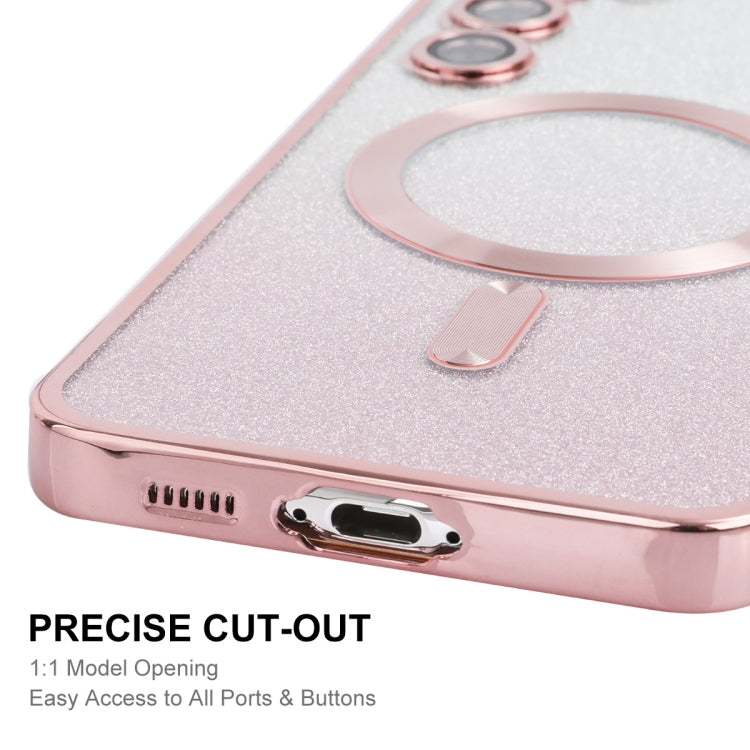 ENKAY Hat-Prince Magnetic Glitter Plated TPU Phone Case with Lens Film, For Samsung Galaxy S25 5G...