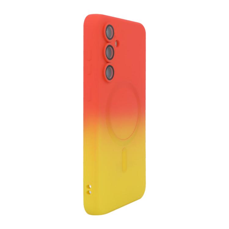 ENKAY Hat-Prince MagSafe Rainbow Gradient Silicone Phone Case with Lens Film