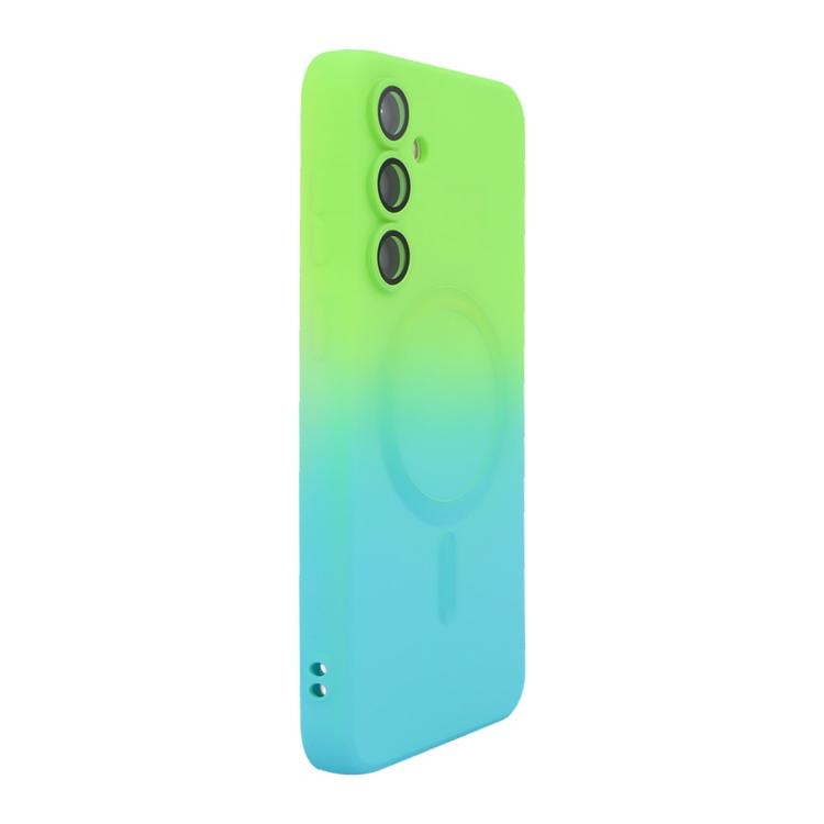 ENKAY Hat-Prince MagSafe Rainbow Gradient Silicone Phone Case with Lens Film