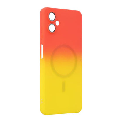 ENKAY Hat-Prince MagSafe Rainbow Gradient Silicone Phone Case with Lens Film