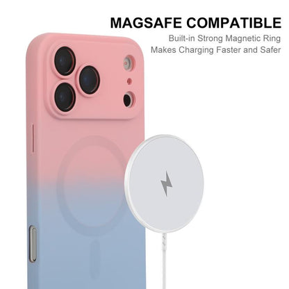 ENKAY Hat-Prince MagSafe Rainbow Gradient Silicone Phone Case with Lens Film