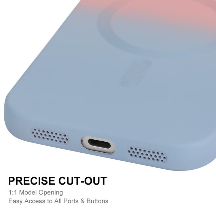 ENKAY Hat-Prince MagSafe Rainbow Gradient Silicone Phone Case with Lens Film
