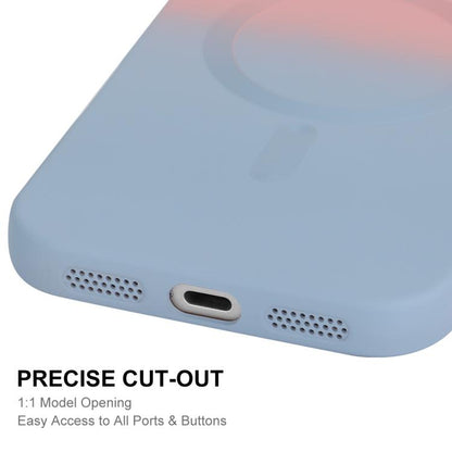ENKAY Hat-Prince MagSafe Rainbow Gradient Silicone Phone Case with Lens Film