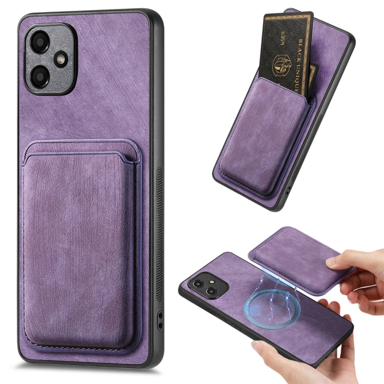 Retro Leather Card Bag Magnetic Phone Case