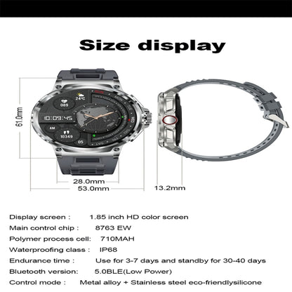 V69 1.85 inch Color Screen Smart Watch